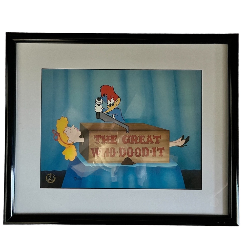 Woody Woodpecker Cel COA Great Who Dood It Walter Lantz Magician Animation Art